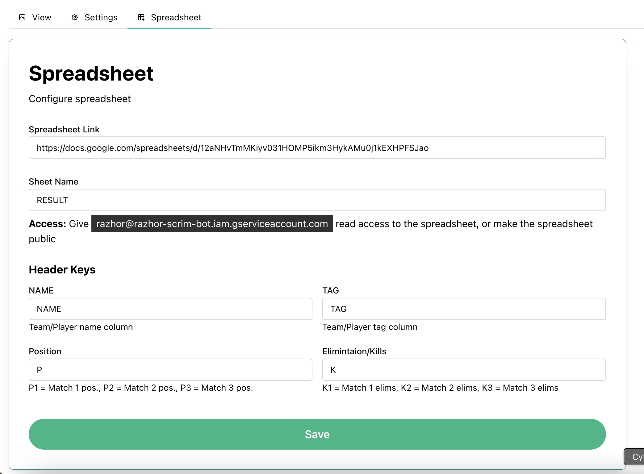 eSheet